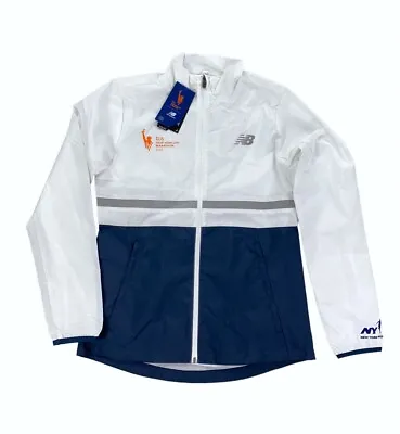 NEW New Balance WOMENS 2023 TCS New York City Marathon Windbreaker Jacket White • $69.99