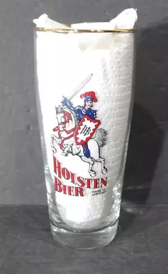 Vintage Holsten Bier German Beer Glass 0.25L Pilsner Bier Glass Riding Horse • $17.95