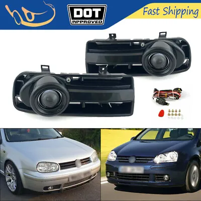 $42.99 • Buy Fit 1999-2005 Volkswagen Golf MK4 Front Bumper Fog Lights Driving Lamps Pair