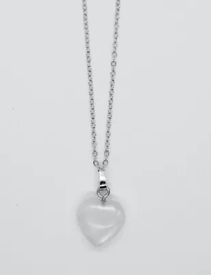 Necklace Rainbow Moonstone Heart • £9.50