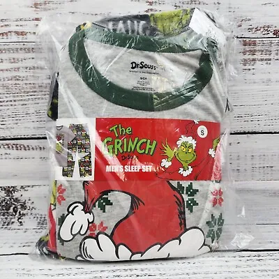 The Grinch Mens Pajamas Christmas Holiday Stink PJ Set Dr. Seuss SMALL Kohls New • $17.99