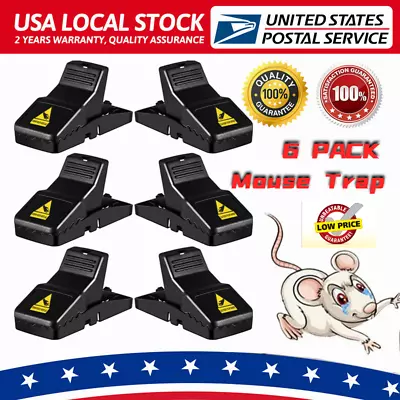 6 Pack Mouse Traps Rat Mice Killer Snap Trap Power Rodent Pest Trap Small /Large • $8.99