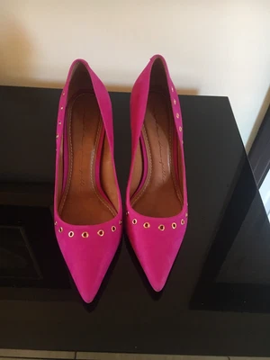 £30 • Buy Moda In Pelle Magenta And Gold Eyelet Court Shoe Size 6