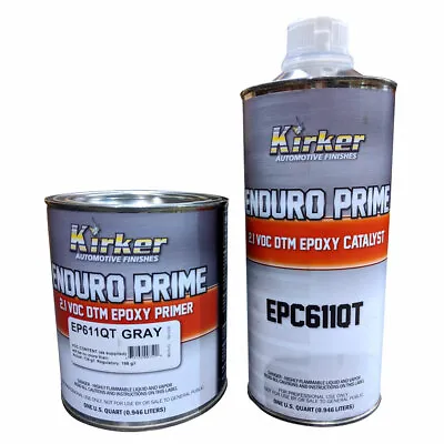 1 Qt Kirker Enduro Prime Epoxy Primer Gray EP611QT And 1 Qt Catalyst EPC611QT • $54.99