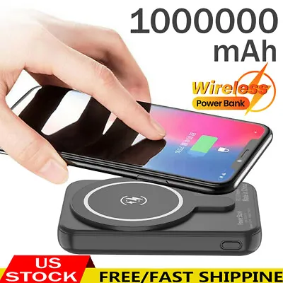 1000000mAh Wireless Power Bank Backup Portable Fast Charger External Battery • $15.91