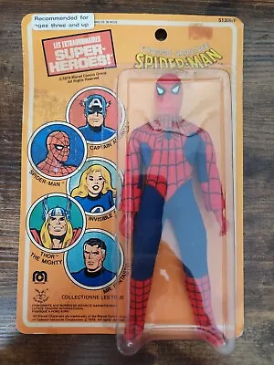 Mego 1979 WGSH Spider Man MOC - French Pin Pin Toys Card - Sealed New • $229.99