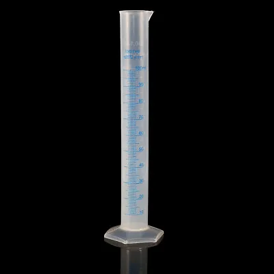 Measuring Cylinders Glass 100ml Plastic Graduated Cylinder Corrosion UK • £4.96