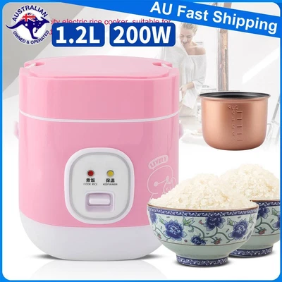 $30.88 • Buy Electric Rice Cooker 1.2L Portable Mini Small Cook 200W For 1-2 Person Student
