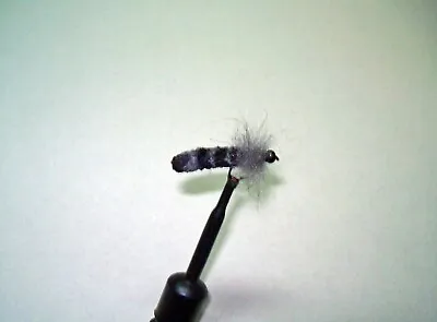 1 Each Custom #10 Beaded Grey Dust Mop Flies Fly Fishing Bass Trout Lures Baits • $1.89