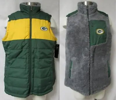 Green Bay Packers Women's Reversible Vest Outerwear Various Sizes B1 619 • $50.99