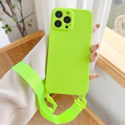 $8.99 • Buy Case Phone Soft Silicone For Iphone Crossbody Necklace Strap Lanyard Cord Cover