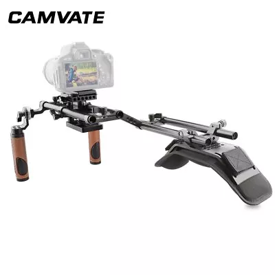 CAMVATE Camera Shoulder Rig Foam Shoulder Pad ARRI Rosette Rod Clamp Handle Grip • £199.99