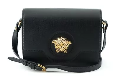 Versace Black Calf Leather Shoulder Bag • $1574.10