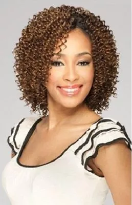 Jerry Curl 3pcs Que By Milkyway Short Cut Human Hair Blend Mastermix Weave • $17.32