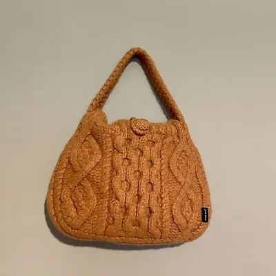 Vintage Y2K Orange Knitted Bag • £10