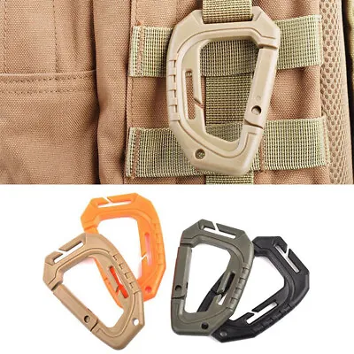 Plastic D-Ring Clip Hook Buckle Keychain Camping Mountaineering Carabiner • £3