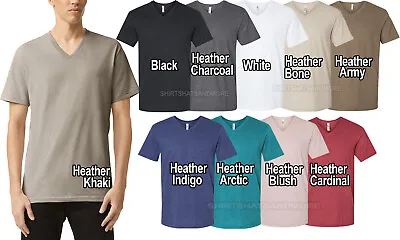 Mens American Apparel V-Neck Heather Tee Super Soft Cotton Blended T-Shirt S-3XL • $14.99