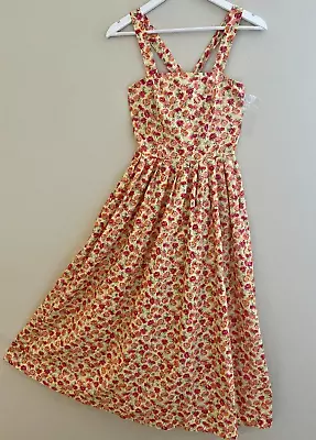 Vintage Laura Ashley Dress Floral A Line Strappy Small 2/4 Cottage Prairie EUC • $62.04