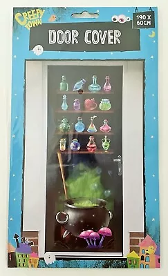 🎃 Halloween Door Cover Kids Party Decoration Large Witch Cauldron Wall Hanging • £3.95