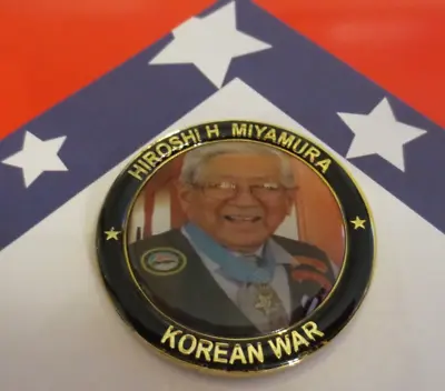Challenge Coin Medal Of Honor Recipient Hero US Army Hiroshi Miyamura Korean War • $59.95