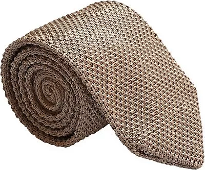 Men's Solid Color Skinny Knit Tie Vintage Smart Formal Wedding Necktie For Groom • $30.75