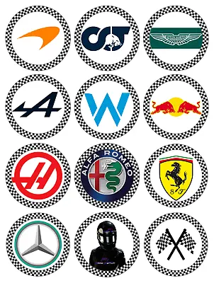 Edible Toppers & Décor For Cakes & Cupcakes -  Formula 1 F1 Cars Themed • £2.75