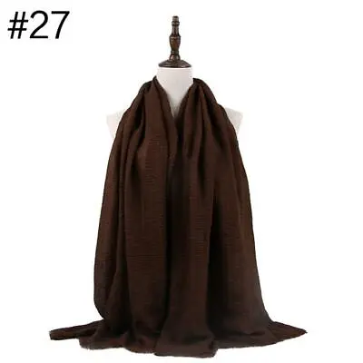 6x3 FT Cotton Women Viscose Maxi Crinkle Cloud Hijab Scarf Shawl Islam Muslim • $7.99
