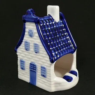 Vintage Delft Blue White Canal House Ashtray Chimney Smoker Hand Painted • $23.95