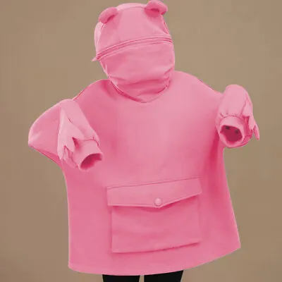 Lady Sweet Frog Hoodie Pullover Sweatshirt Girl Cute Zip Loose Kawaii Pink • $33.18