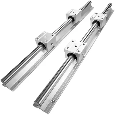 Linear Rail SBR16 2X Linear Rail 500mm 4X SBR16UU Bearing Block CNC • £21.59