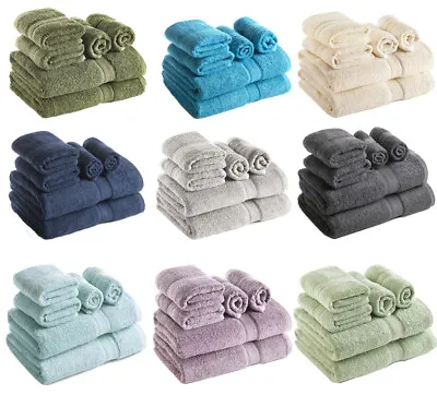 6 Pack Towels Set Soft 100% Cotton Thick Multipurpose Quick Dry Ring Spun Towel • £22.99