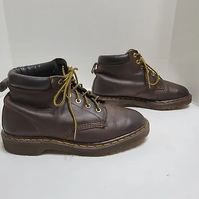 VTG Doc Dr. Martens 939 Crazy Horse 6 Eye Boots Men's Sz 7 Brown Leather England • $50