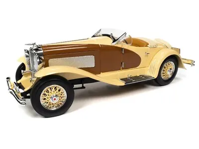 Autoworld Aw305 1:18 1935 Duesenburg Ssj Speedster Yukon Gold & Chocalate Brown • $117.95
