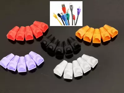 20x RJ45 Ethernet Network LAN Cable Lead  Plug End Connector Cover Boot • $6.09