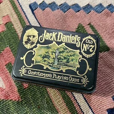 Vintage 70s Jack Daniels Gentleman’s Playing Cards Collector Tin 1 Deck Of Cards • $11.99