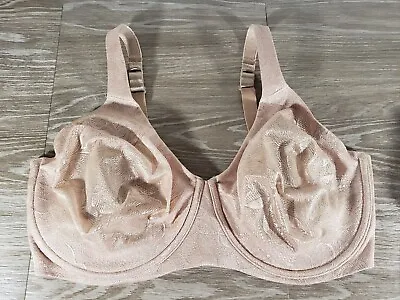 Women's Bali Bra Size 42DD Beige Lace Over Beige Full Coverage • $14.93