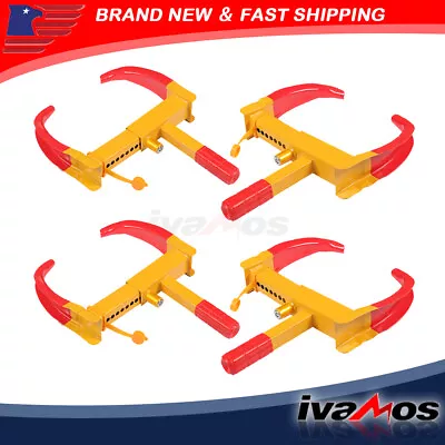 4Pcs For Auto Car Truck Tow Anti-Theft Wheel Lock Clamp Boot Tire Claw Trailer • $54.86