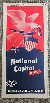 1949? AAA National Capital Area Vintage Road Map Washington D.C. • $9.99