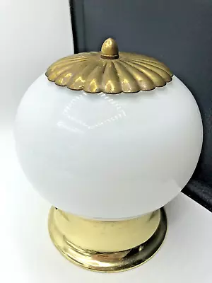$45 • Buy Vintage MCM Hollywood Regency FLUSH MOUNT Ceiling LIGHT FIXTURE Boho LAMP Hall