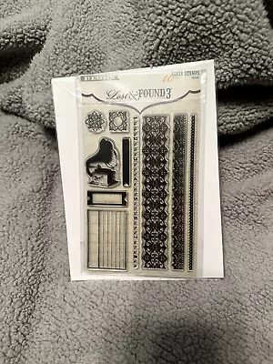 My Mind's Eye Lost & Found 3 Oliver Clear Stamps Journal Borders Phonograph • $12