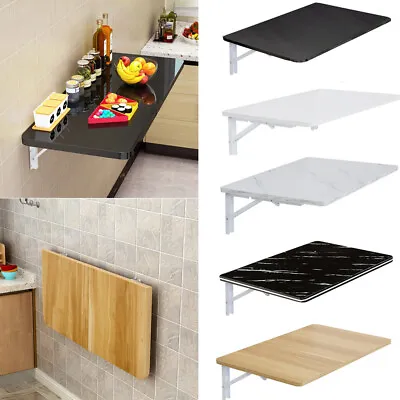 Wall Mounted Table Fold Down Laptop Writing Desks Kitchen Folding Storage Shelf • £20.95