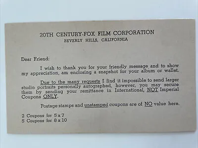 £0.99 • Buy 1940’s Film / Movie / 20th Century-Fox Film Corp., Beverly Hills Memorabilia
