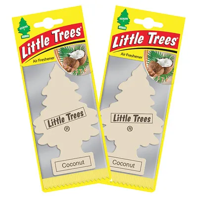 2 X Magic Tree Little Trees Car Air Freshener Freshner Fragrance Scent - COCONUT • £3.49