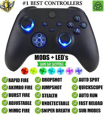 MODS + LEDs Black Rapid Fire Wireless Modded Controller For Xbox Series X S • $149.99