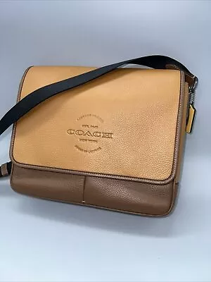 Coach Thompson Map Bag Messenger Gunmetal/Penny Multi C5395 • $142