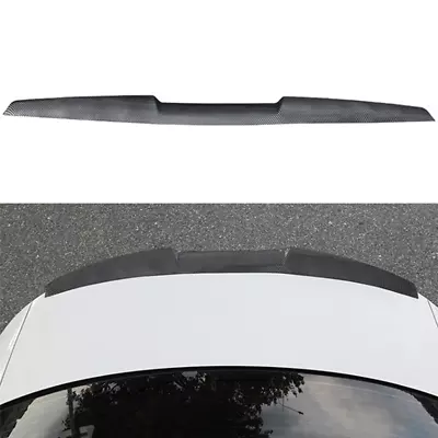 Car Rear Trunk Wing Spoiler Lip Roof Trim Sticker Decor Black Flexible Universal • $63.80