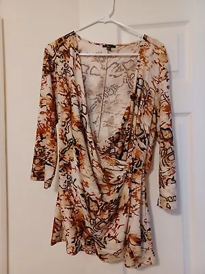 Milano Italy Womens Size XL Faux Wrap Top • $19.99