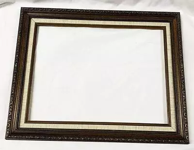 Vtg Ornate Layered Carved Wooden Picture Frame 19.75x15.75 Holds 12x16 Photo Art • $32.99