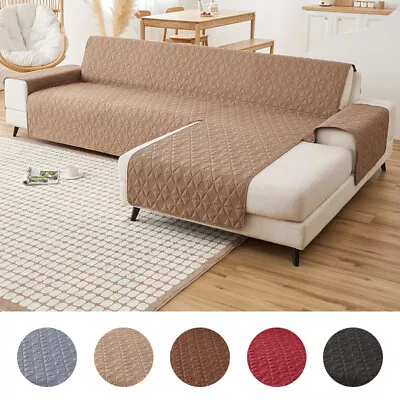 Reversible Waterproof Pet Sofa Cover L Shape Chaise Longue Slipcover Couch Mat • $97.19