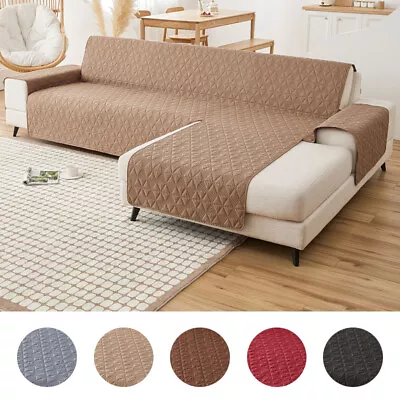 Reversible Waterproof Pet Sofa Cover L Shape Couch Longue Slipcover Protect Mat • $85.39